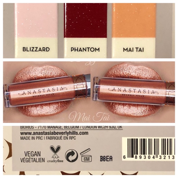 🎉HP🍹NEW ABH MAI TAI Mini Metallic Liquid Lipstick - Picture 7 of 8